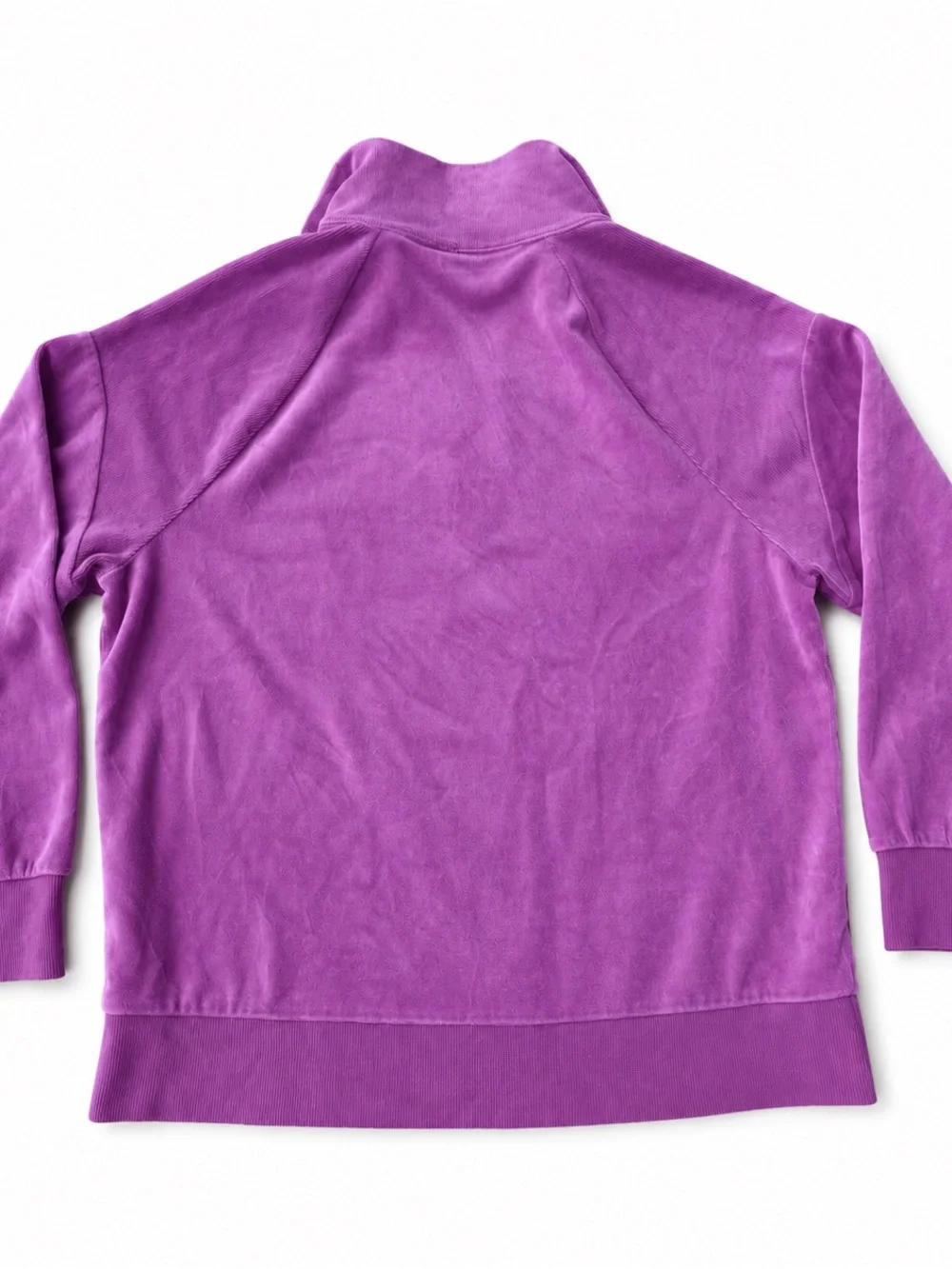 Wild Fable Purple Velour Quarter 1/4 Zip Pullover Sweatshirt Size Small S - Picture 2 of 11